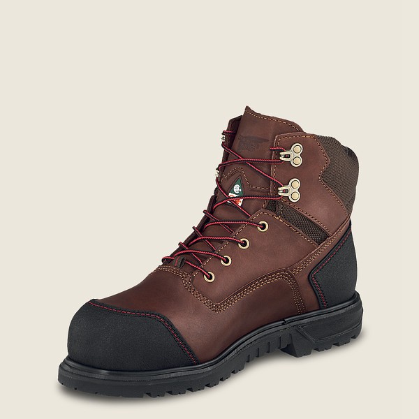 Mens Red Wing Brnr Xp - 6-inch Waterproof Csa Toe - Safety Boots Brown/Black - CZT257498